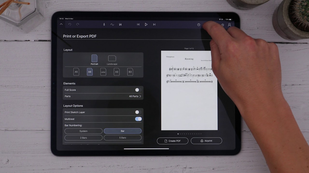 Откройте для себя StaffPad — печать и экспорт.