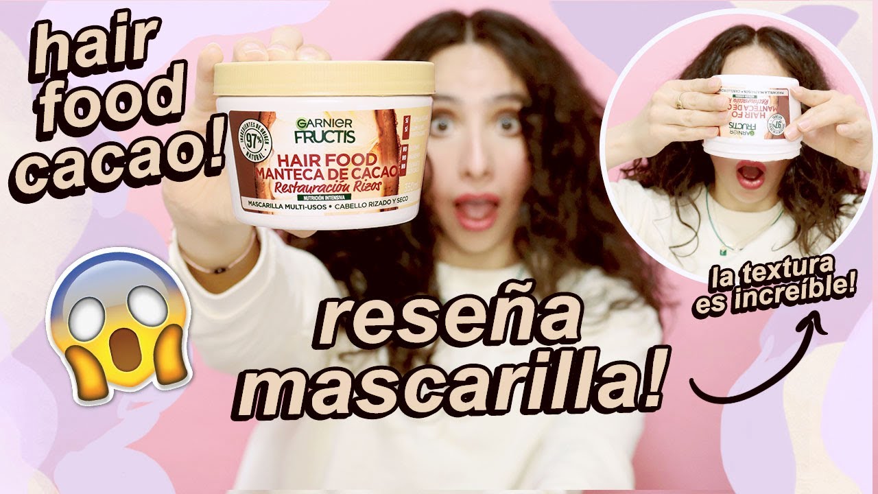 RESEÑA MASCARILLA GARNIER HAIR FOOD CACAO para CABELLO RIZADO