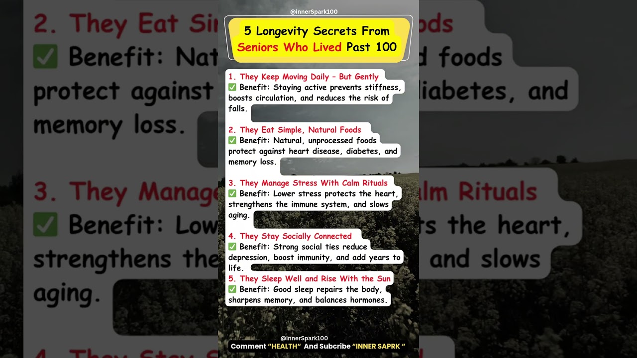 5 Longevity Secrets From Seniors Who Lived Past 100 | Live Longer & Healthier