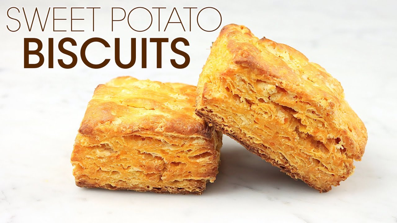 Flaky Sweet Potato Biscuits: Thanksgiving Recipe! (Sweet Potato Scones) | How To Cuisine