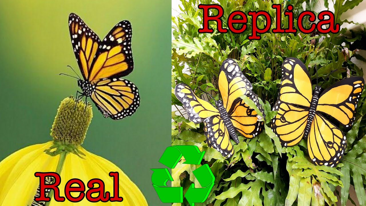 COMO HACER UNA MARIPOSA REALISTA CON BOTELLA DE PLÁSTICO | Gisela Pacheco De Angel