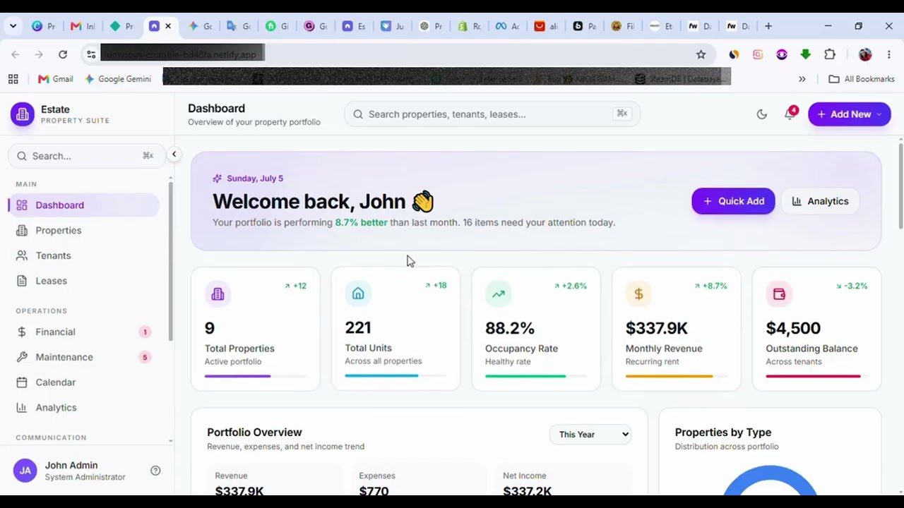 Build a Real Estate Property Management Dashboard | No Monthly Fees