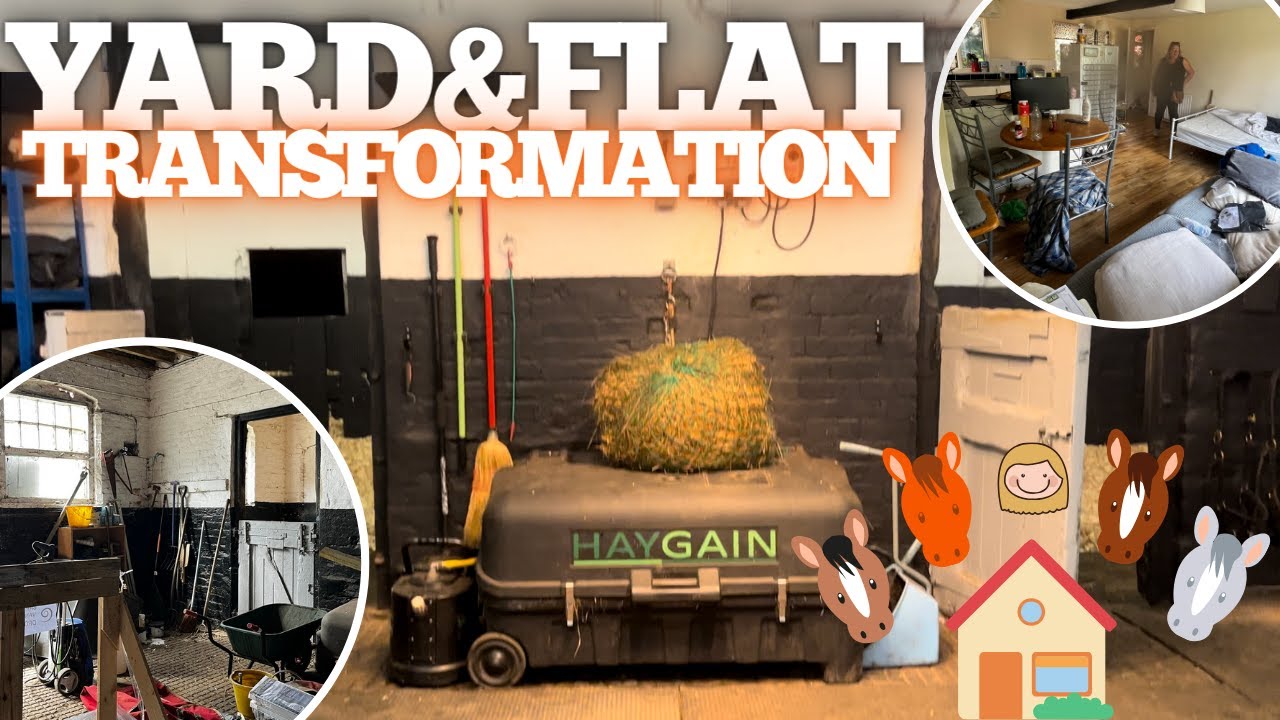 Yard & Flat Transformation - Moving from home WITH MY HORSES Vlog Pt 2 - Satisfying before and After