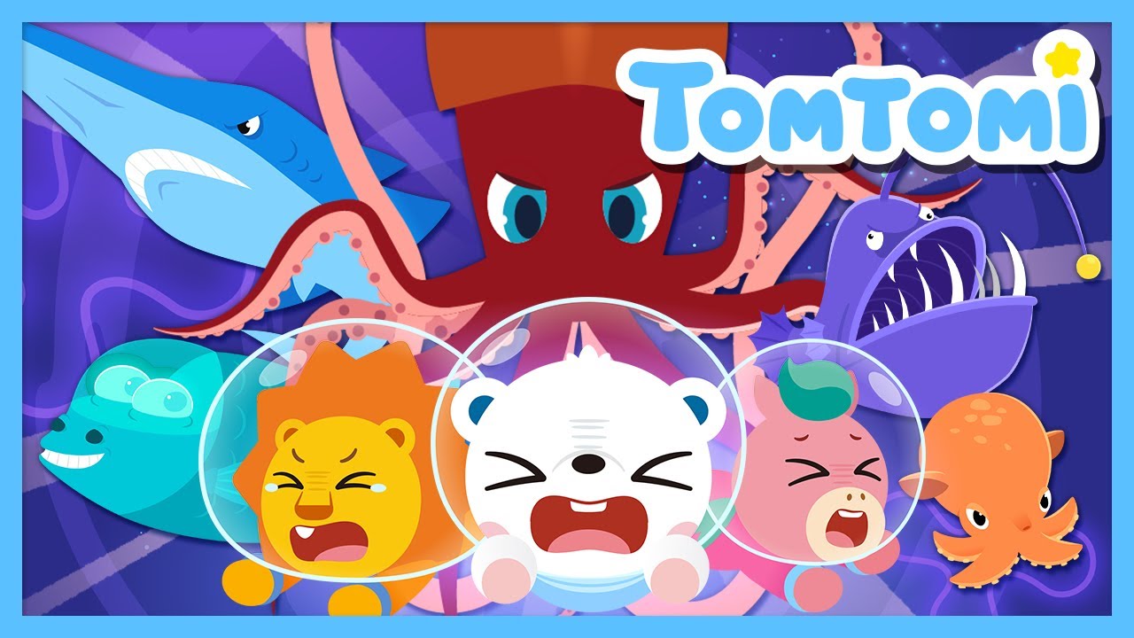 Deep-Sea Animals Song🦈🦑 | Animals live deep in the ocean | Unusual Animals | Kids Song | TOMTOMI