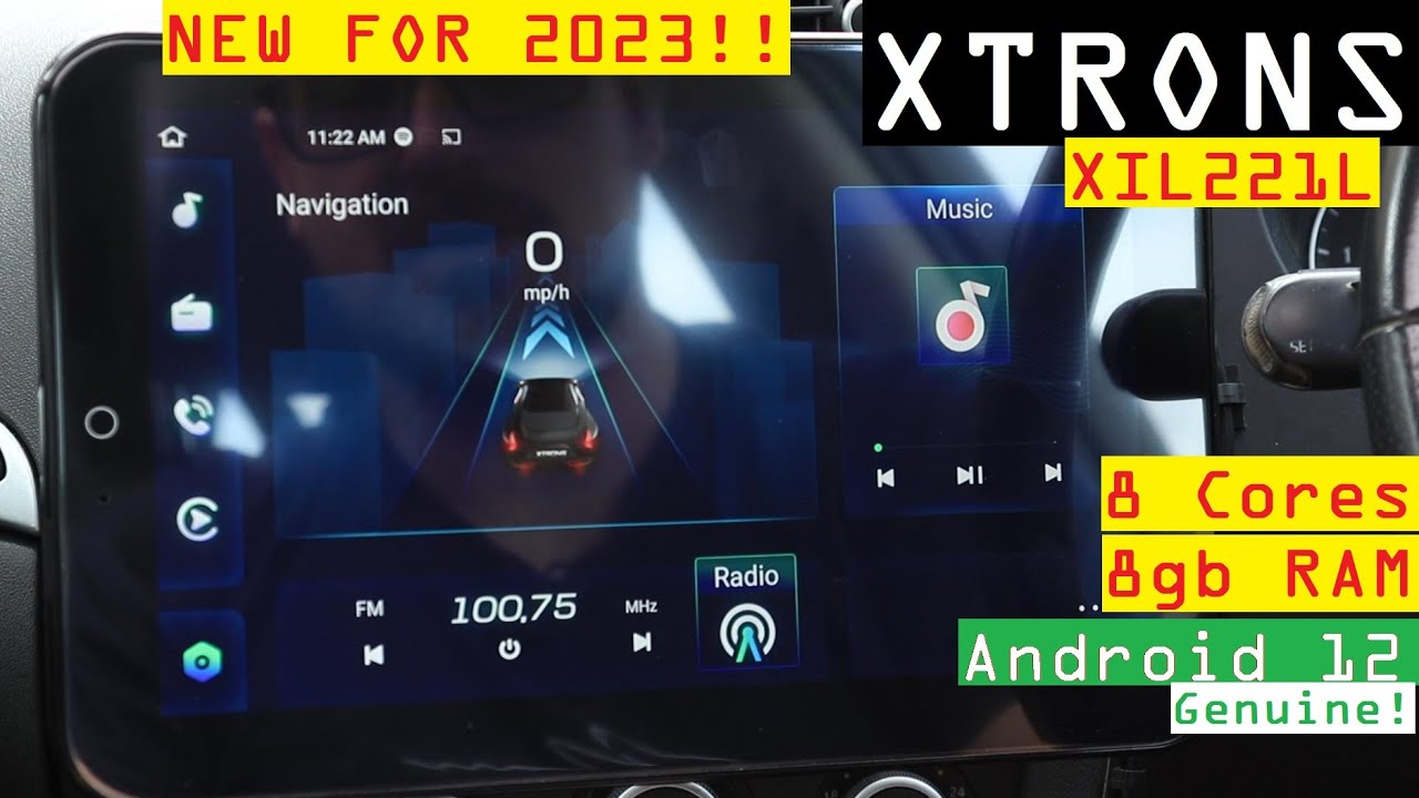 Флагманская автомобильная магнитола Xtrons TIX221L на Android — большой наклонный QLED-дисплей — ...