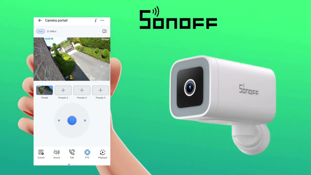 Sonoff CAM B1P : la caméra extérieure rotative, intelligente jour et nuit