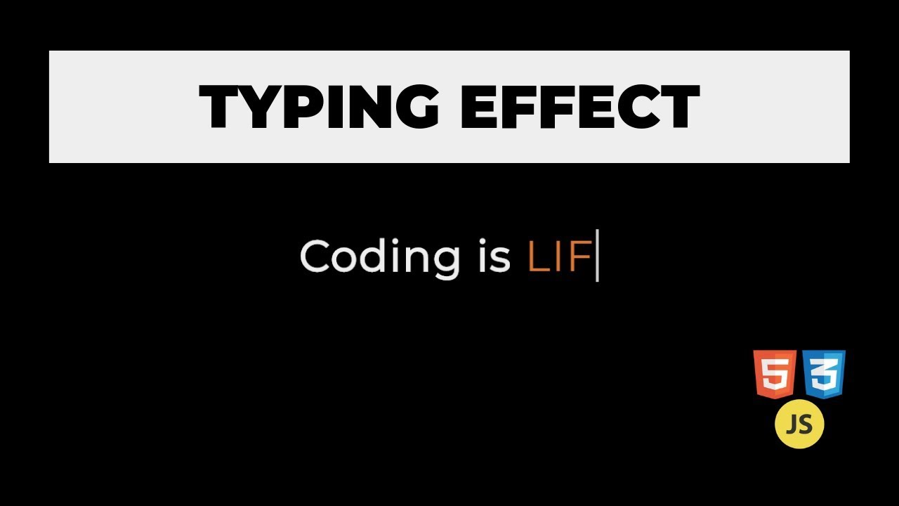 Typing Effect with HTML, CSS and JavaScript