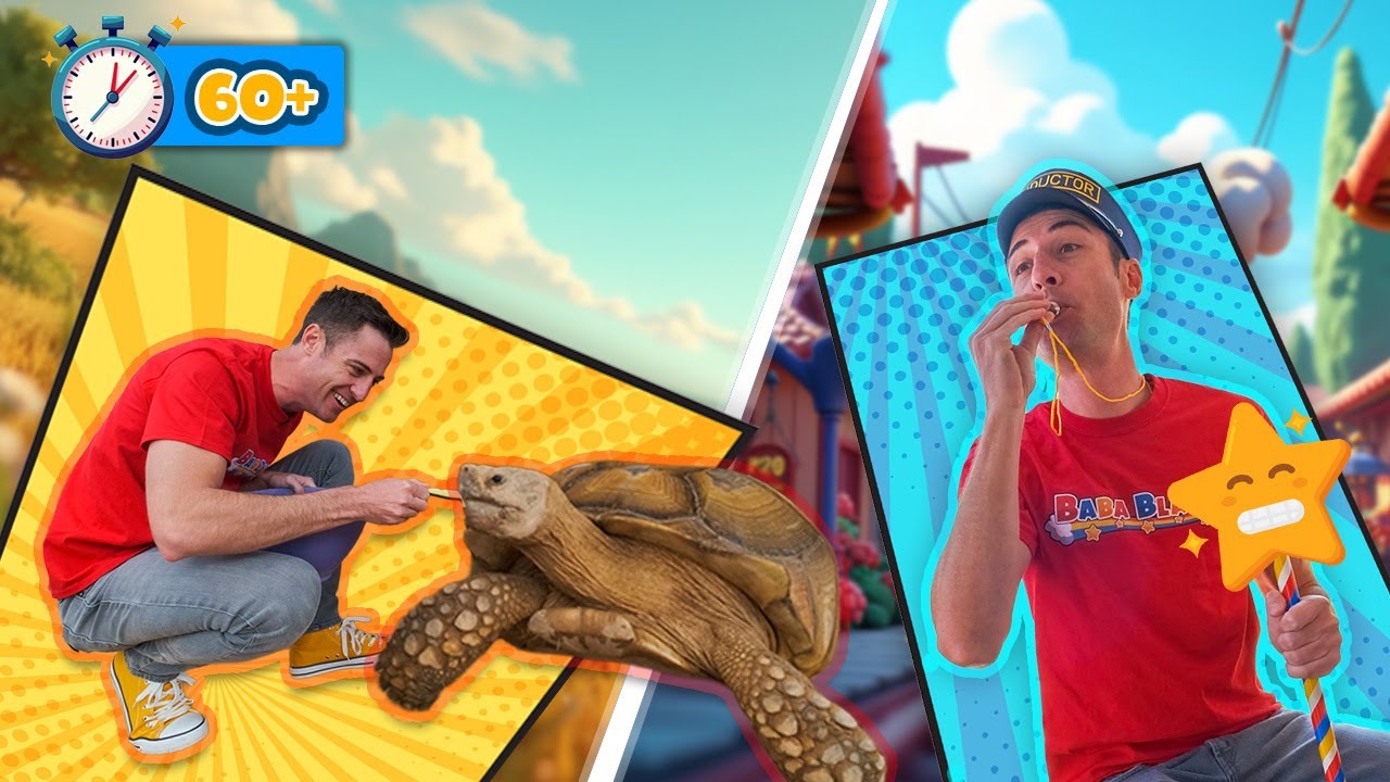 Farm Animals for Kids, Railroad and Train Park, Playtime Videos for Kids | Baba Blast