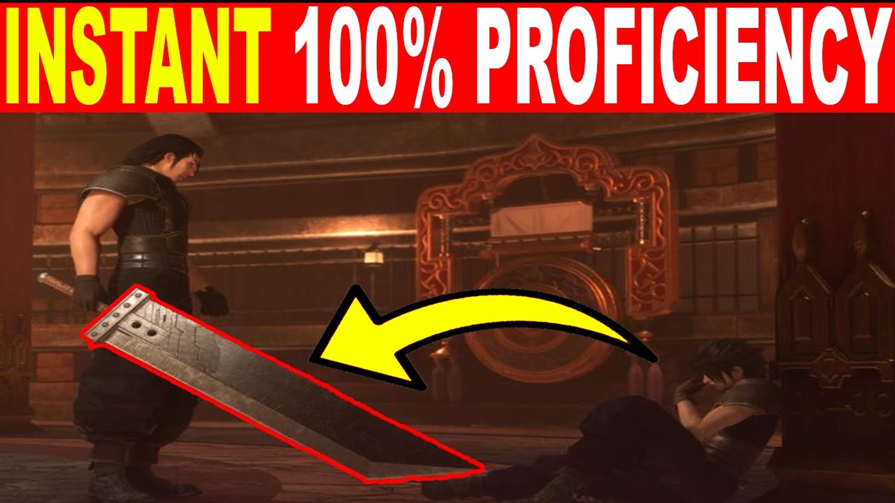 How to Get Max 100% Buster Sword Proficiency Detailed Guide Crisis Core Final Fantasy 7 Reunion