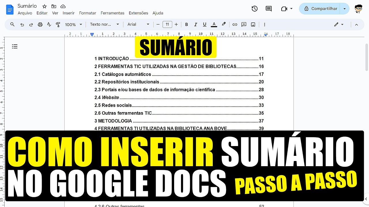 Como Fazer SUM&Aacute;RIO AUTOM&Aacute;TICO no GOOGLE DOCS - Passo a Passo