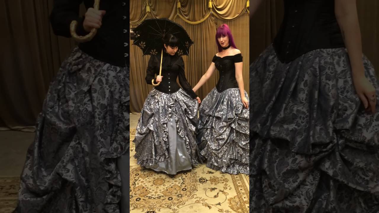 Gothic Victorian Silver & Black Antoinette Skirt