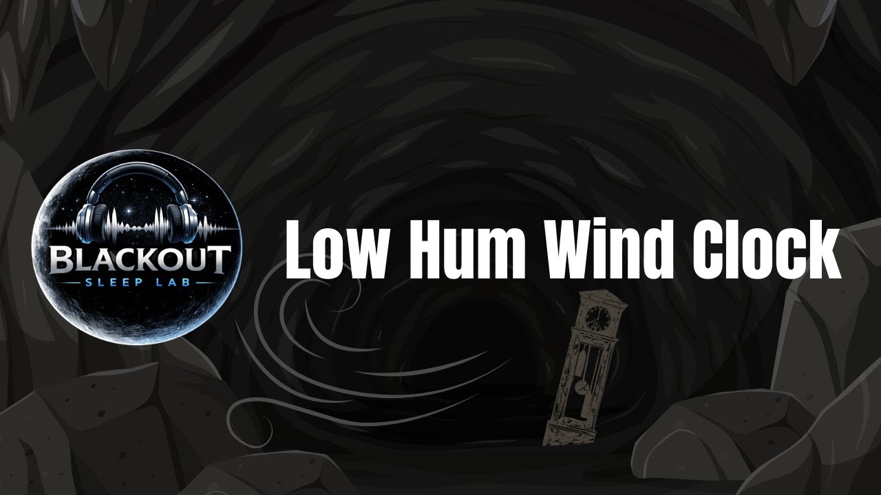 Low Hum Wind Clock 10 Hour Black Screen | Blackout Sleep Lab