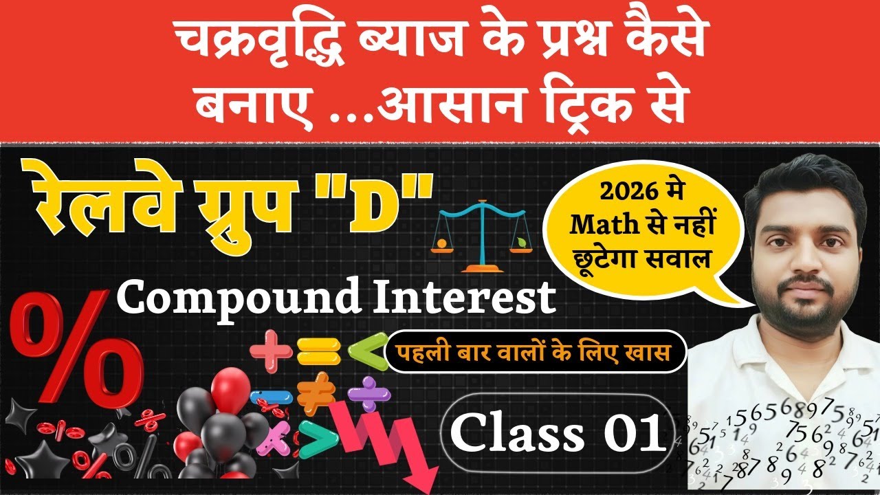 Compound Interest ! चक्रवृद्धि ब्याज ! Question कैसे बनाए ? Math live class | Simple Intrest MCQ