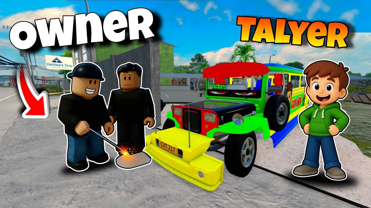 UNANG PAGAWA ng JEEPNEY DRIVER ng PINAS sa TALYER SA ROBLOX