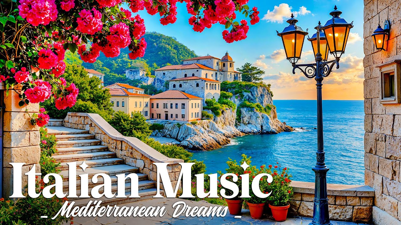 Mediterranean Escape 🎶 Italian Vibes with Stunning Amalfi Coast & Lake Como in 4K UHD