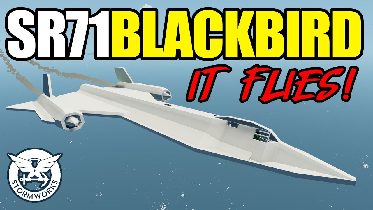First Flight! It Flys So Well! Let's Build a SR-71 Blackbird!!! [6] Stormworks