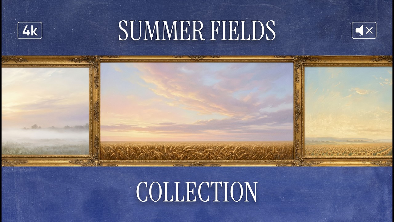 Summer Fields & Morning Mist | 4K Frame TV Art | No Music