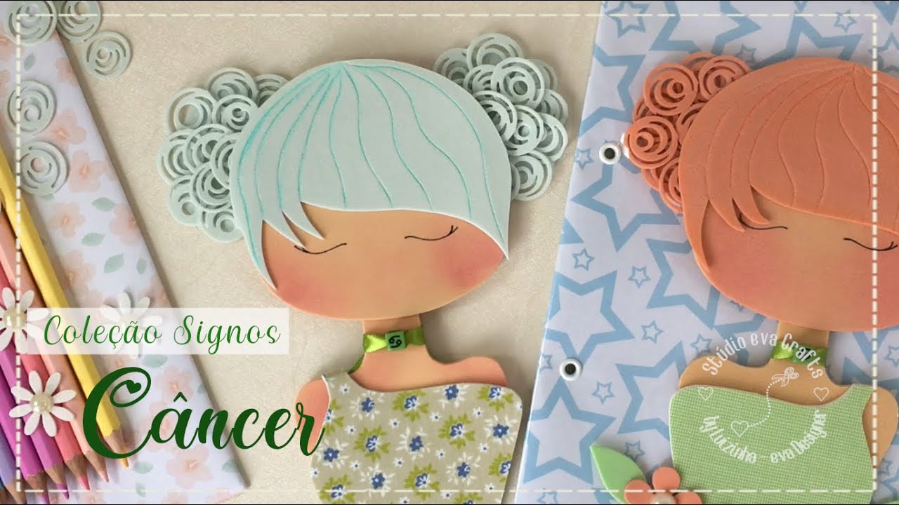 Como criar Capa de Caderno/Planner decorada com e.v.a. - Coleção Signos