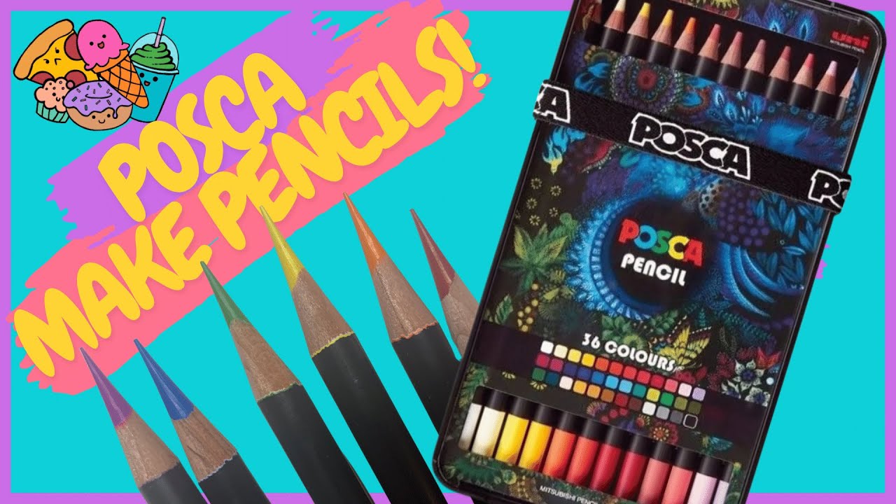 POSCA MARKERS? POSCA PENCILS! first impression review of Posca Colored Pencils