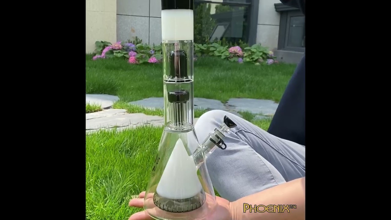 Phoenix Star Percolator Bong PHX644 - Pyramid & 8 Arms Perc