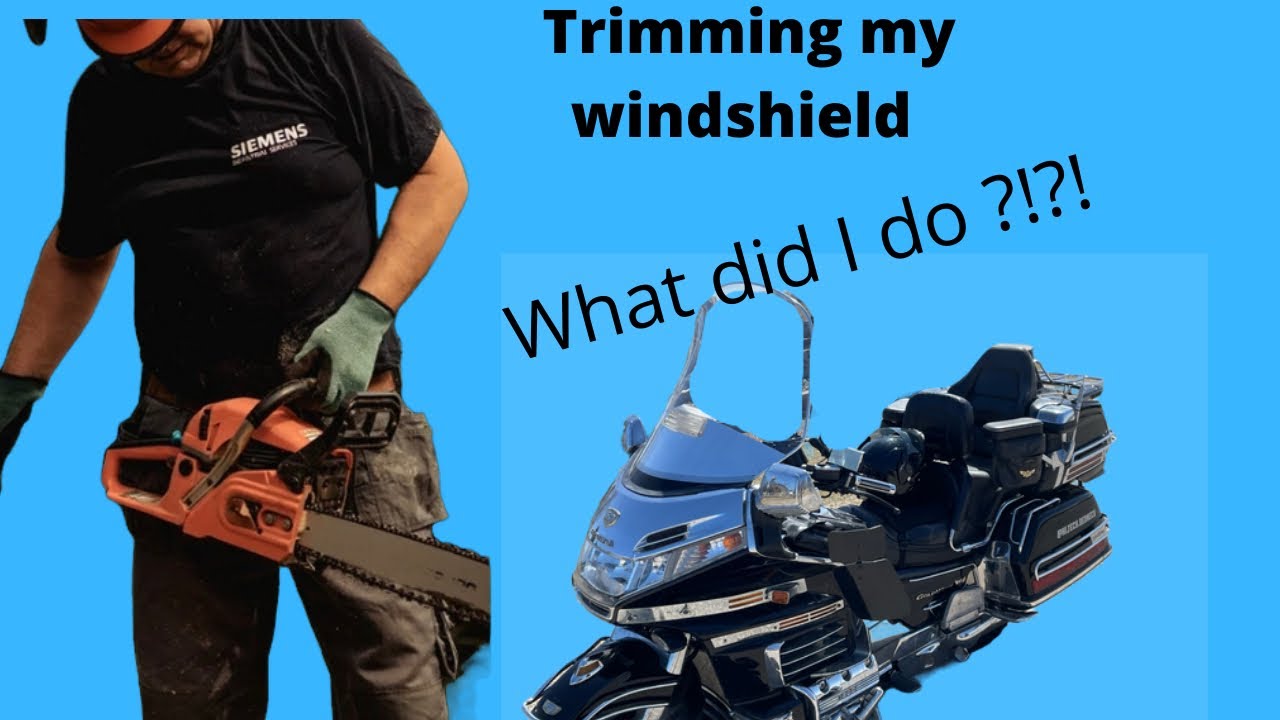 Cutting down my Goldwing GL1500 windshield.