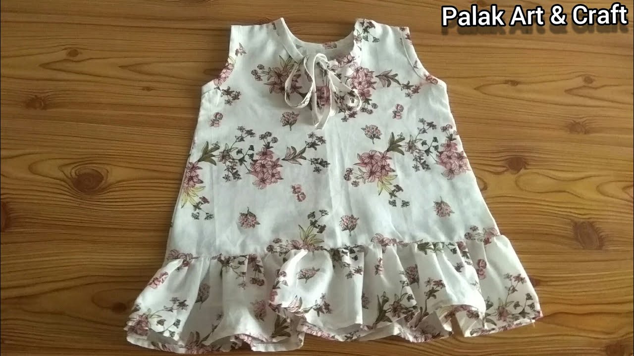 Super easy and beautiful summer baby frock cutting and stitching tutorial by Palak Art & Craft.