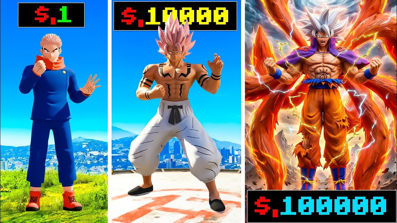 $1 Goku to $100,000,0000 GOKUNA in GTA 5 !