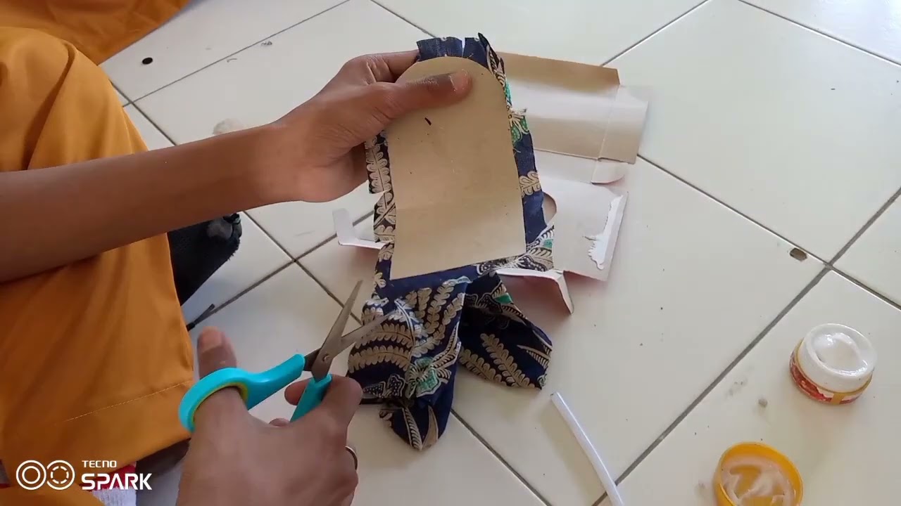 Proses membuat Gantungan Kunci berbahan kain perca #project P5