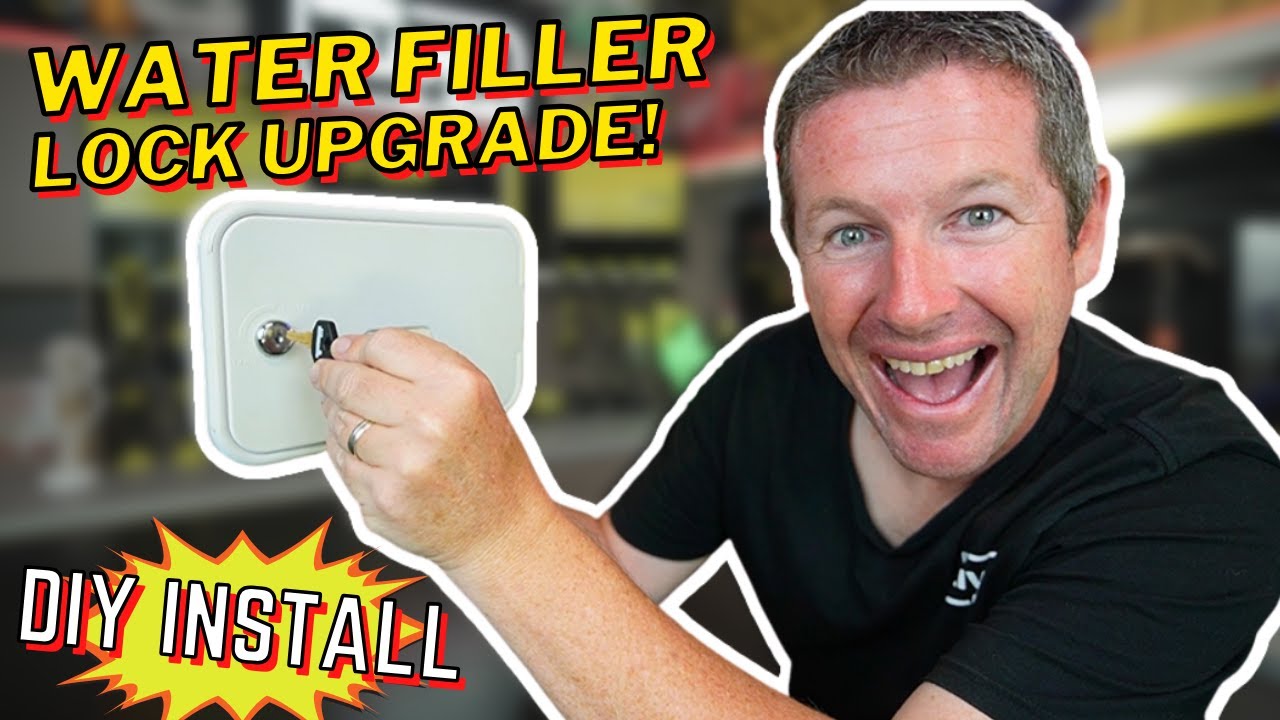 LIVE | Installing a Cam Lock into our Jayco Water Filler Door - a quick easy & secure DIY!