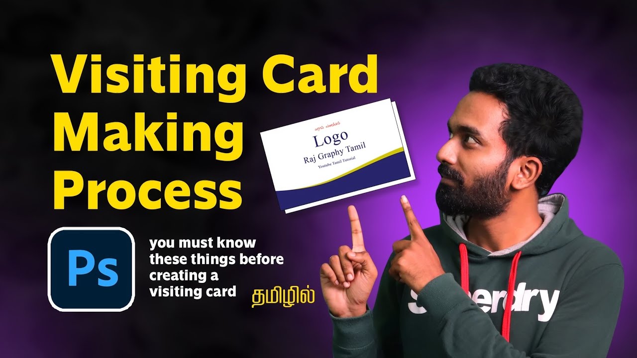 How to make a visiting card in photoshop tamil | Full Process | Design Cost Details