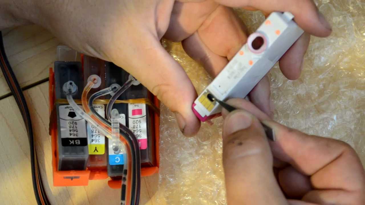 CISS Installation on HP B210a Printer (564 Cartridge)
