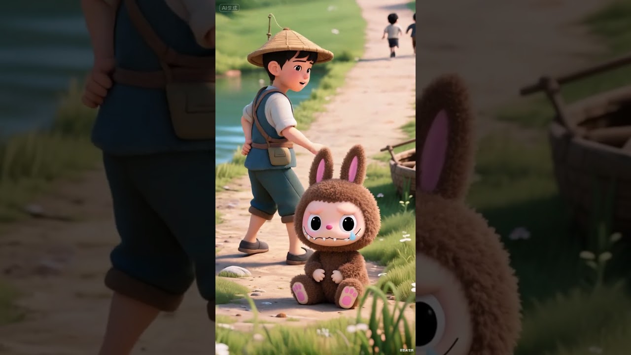 Poor Rabu was bullied by children, but fortunately, the fisherman appeared.