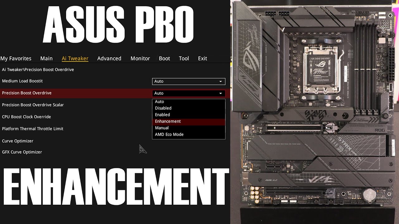 Asus ROG Strix X670E-F Precision Boost Overdrive Enhancement Review AMD 7600x 7700x 7900x 7950x