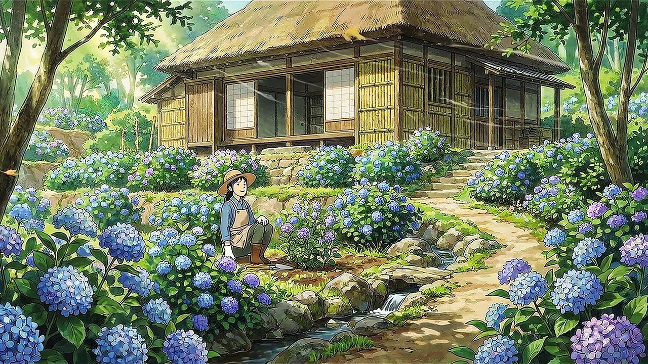 Building a Bamboo House from Scratch 🏡 Crafting a Rotating Round Door | Ghibli-Style ASMR