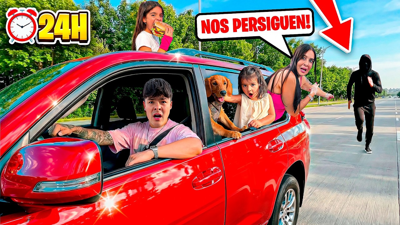 24 HORAS VIVIENDO EN EL CARRO con mis HIJAS😱