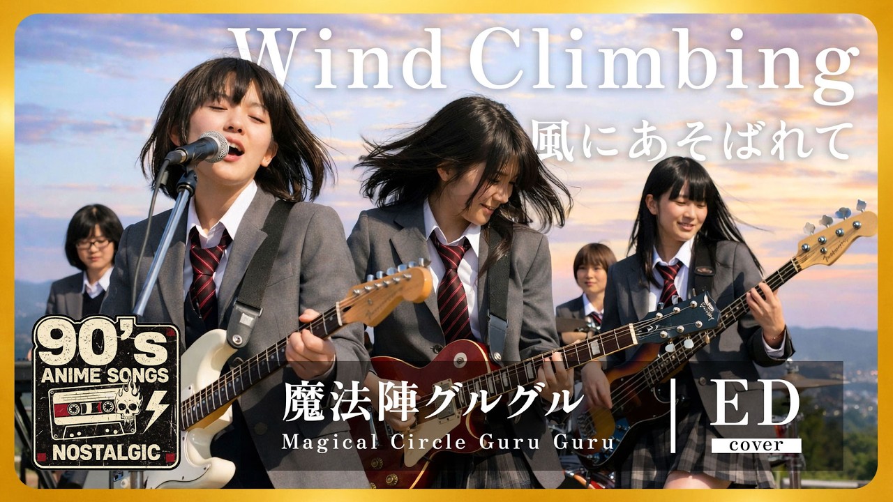 Magical Circle Guru Guru Эндинг - Wind Climbing | Ностальгия по аниме 90-х [AI Rock Cover]