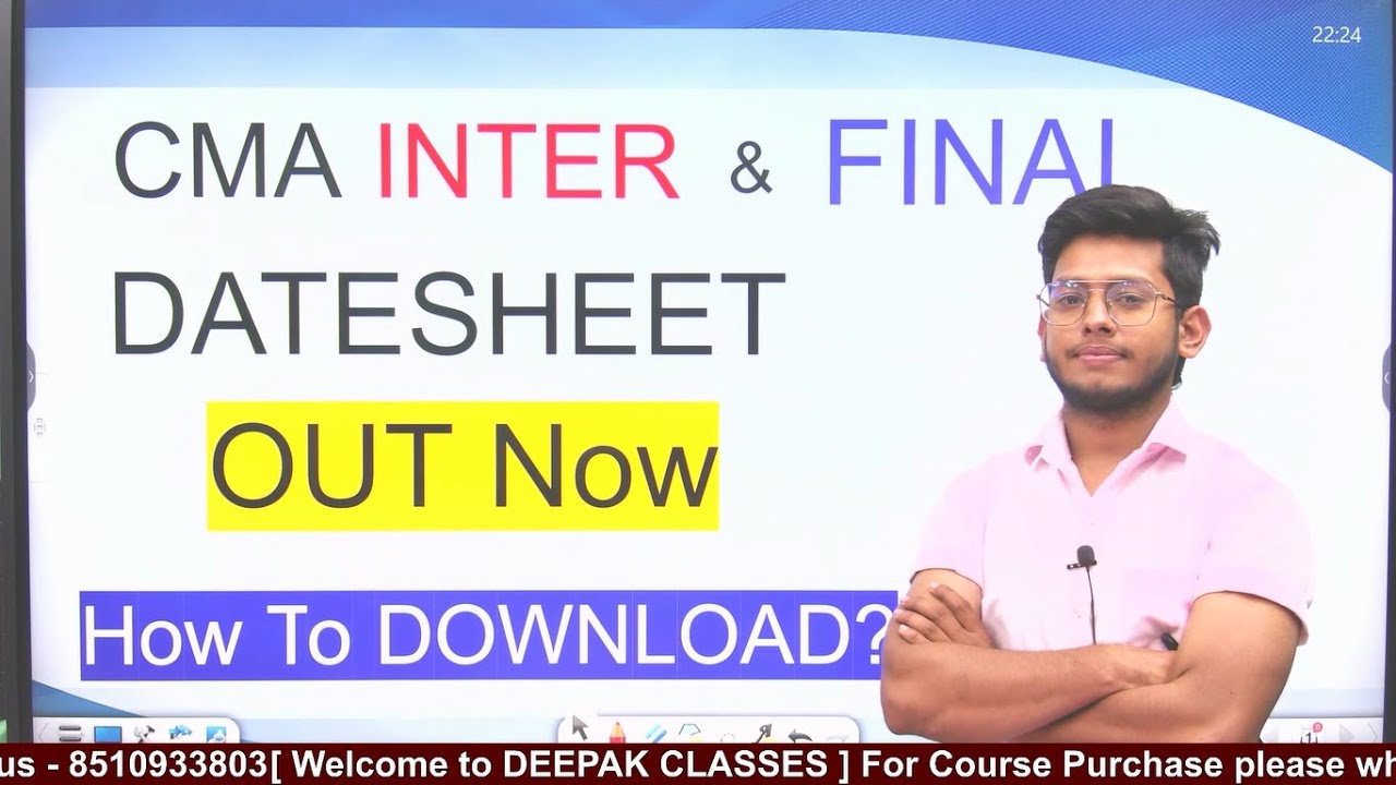 CMA  INTER & FINAL || DATE SHEET OUT