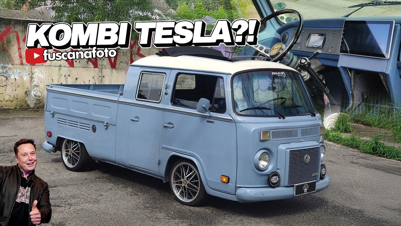 KOMBI TESLA?! PARTIDA NA TELA, MOTOR AP 2.0 TURBO, AZUL SATURNO... KOMBI 1983 CABINE DUPLA INSANA!