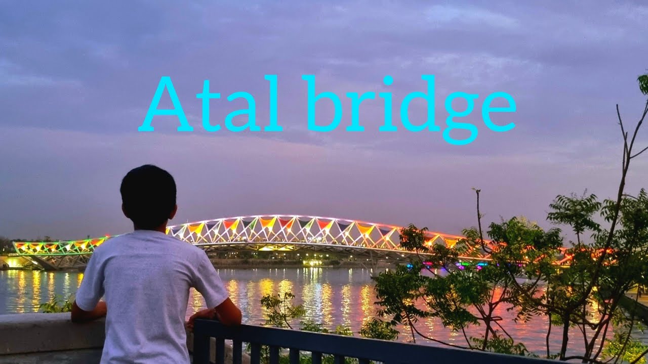 Atal bridge in riverfront , Ahmedabad,  Gujarat