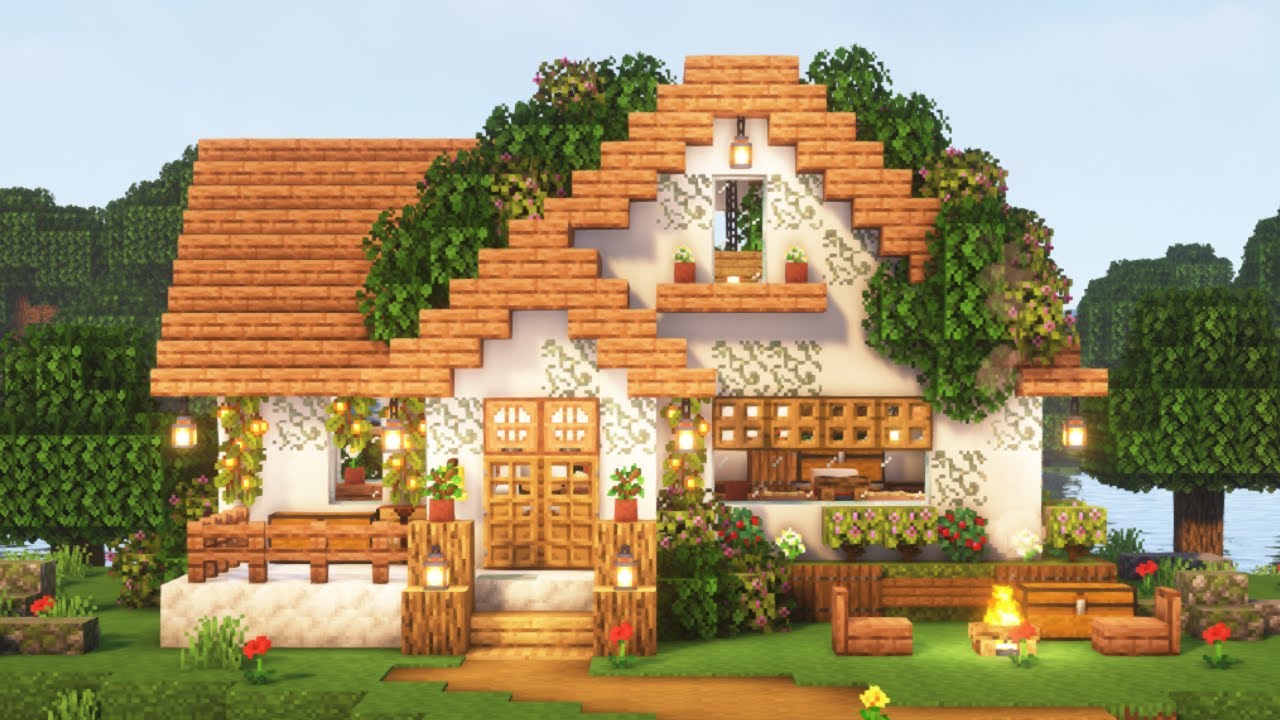 [Minecraft] How to Build a Cozy Cute House / Tutorial