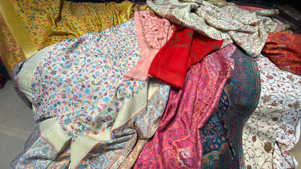 beautiful collection of Pashmina pure wool shawls Kashmiri Kani work shawls FREE SHIPPING 8699606674