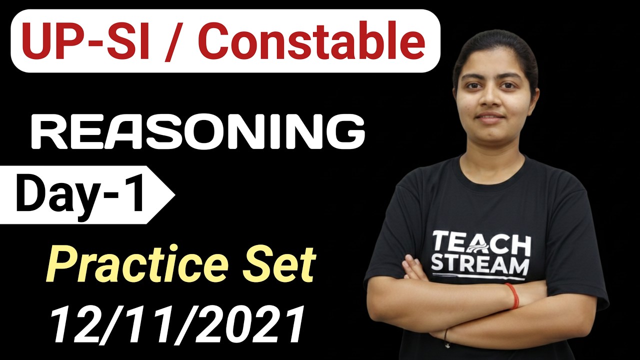 Day-1. Reasoning by  Priya Mam. Reasoning Practice set 2021. UPSI/Constable.