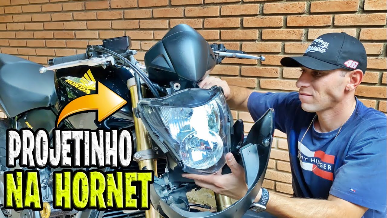 TROCANDO FAROL DA HORNET - veja o projetinho