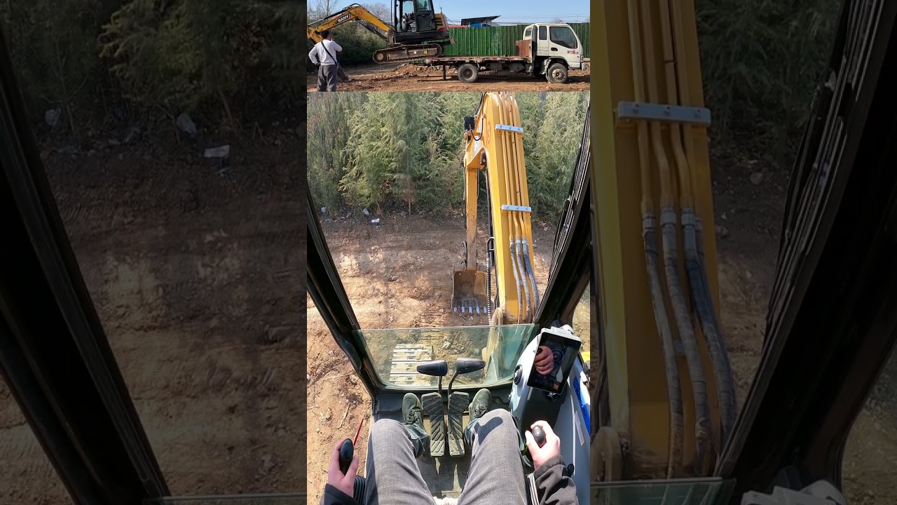 Экскаватор 24 часа 😍😘 #шорты #раздавливаниеконфет #экскаватор #тяжелаястроительнаятехника #все #р...