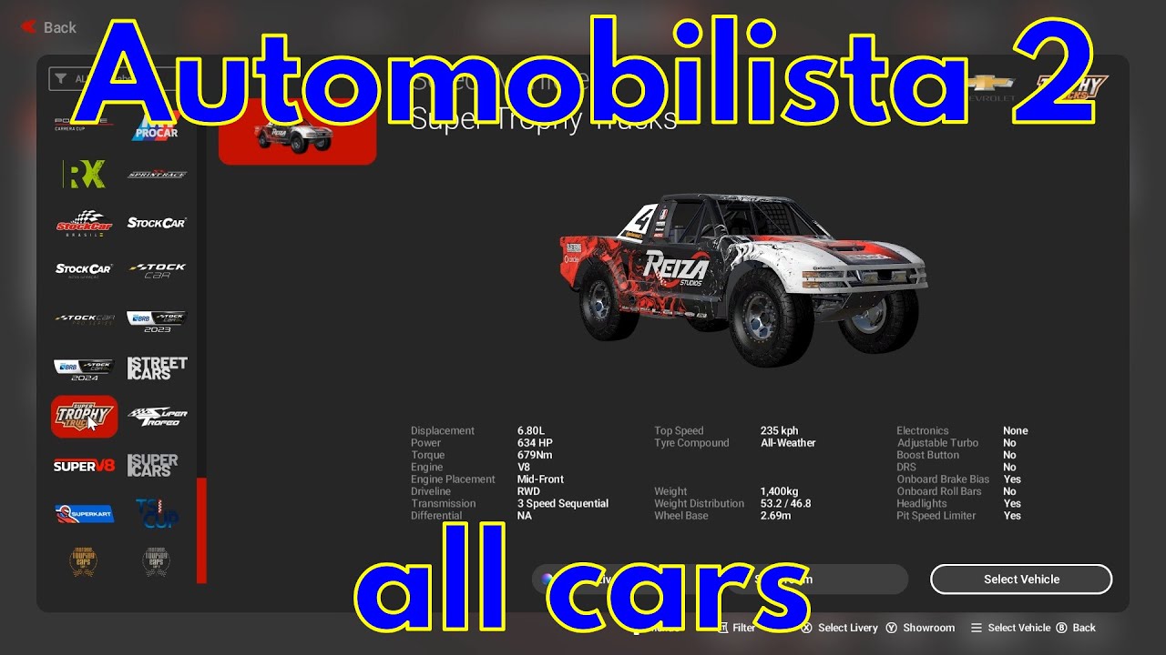 Automobilista 2 all cars March 2025 AMS2 car list