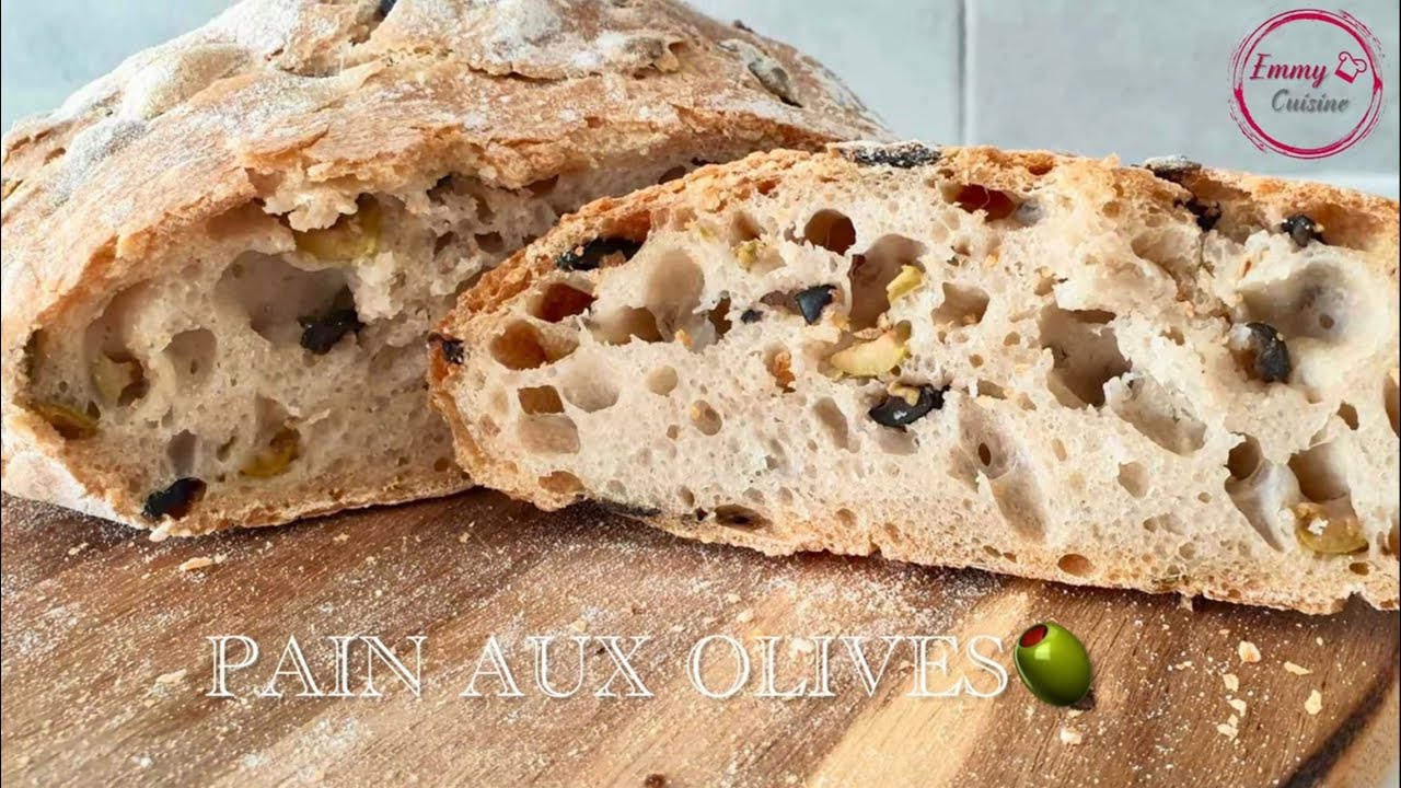Pain aux Olives Sans Pétrissage - Moelleux et Savoureux ! Recette Facile Maison 🫒