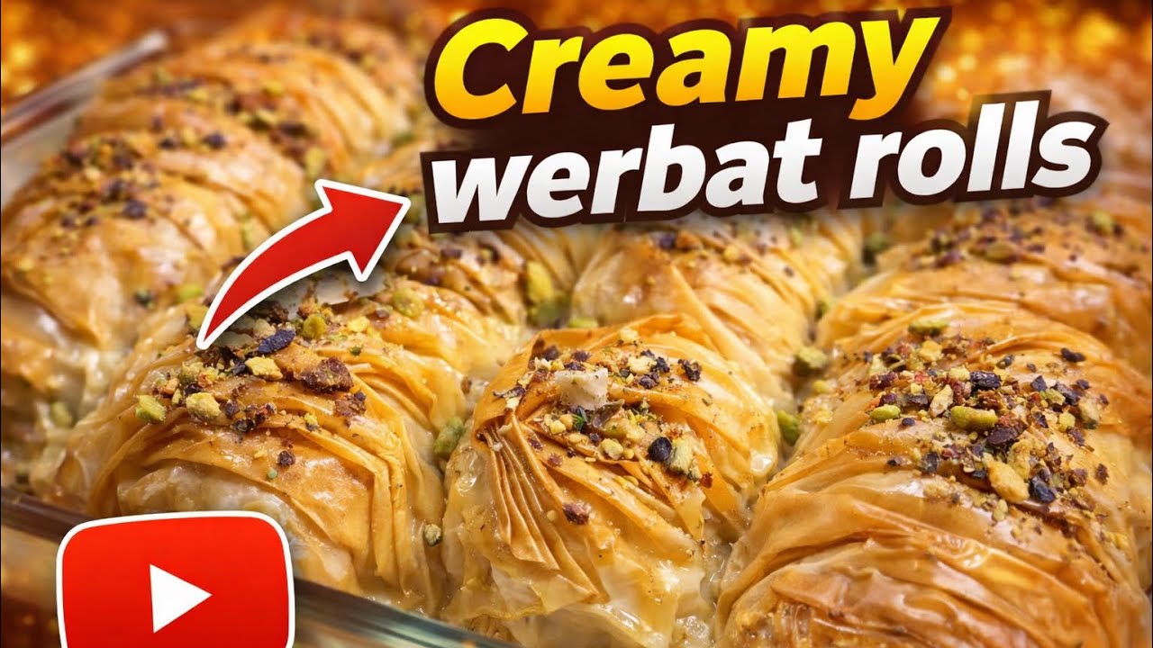 وربات رول بالقشطة سهلة وسريعة التحضير 🍰 | Quick & Easy Creamy Warbat Roll