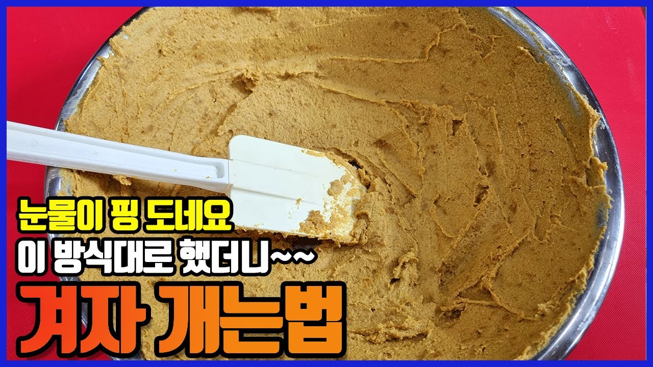 겨자 개는법 !! 이 방법으로 해야 겨자가 숙성되어 최고로 매워 집니다. 한국음식