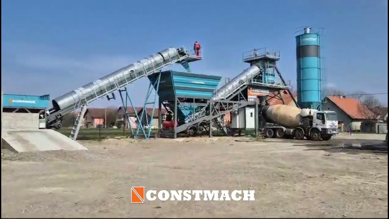 CONSTMACH Mobile 100 Concrete Bathcing Plant #constmach #concrete #batchingplant