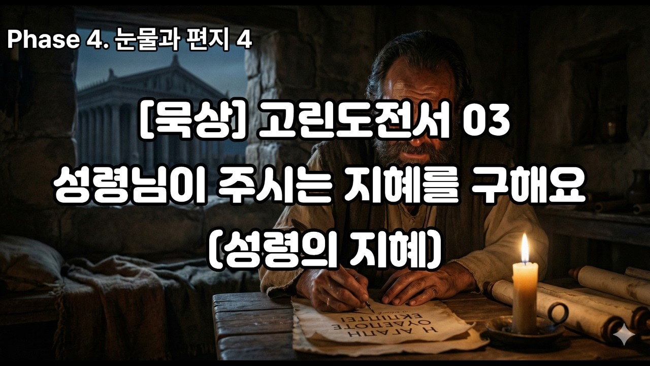 [묵상] 고린도전서 03: 성령님이 주시는 진짜 지혜를 구해요 (성령의 지혜)